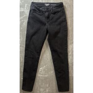 Levis Jeans Womens 2 Short Black High-Rise Skinny Casual Retro Americana